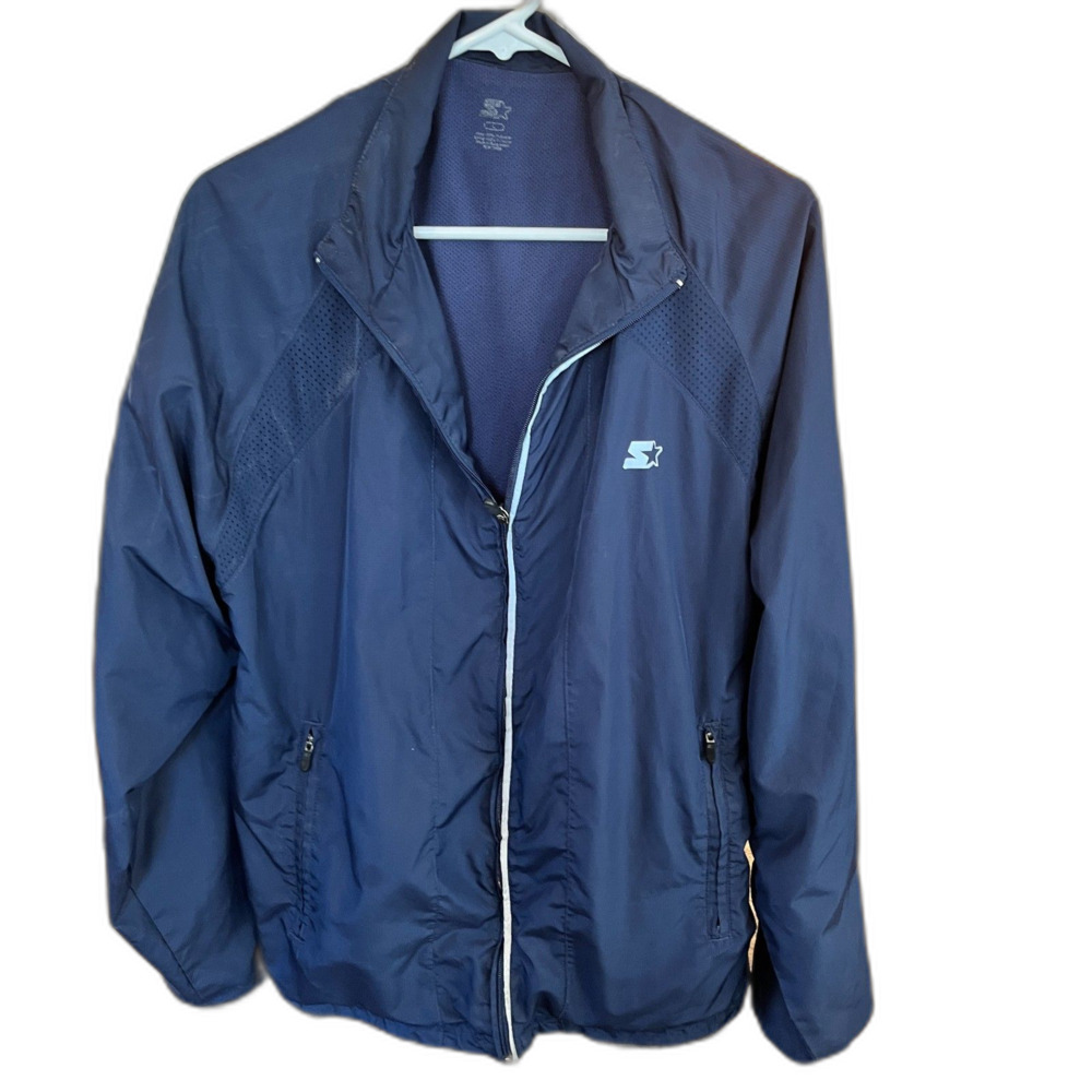 Starter Jacket Windbreaker Blue Size L